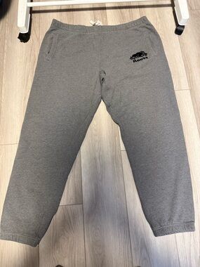 Roots Ladies Gray Sweat Joggers with Logo